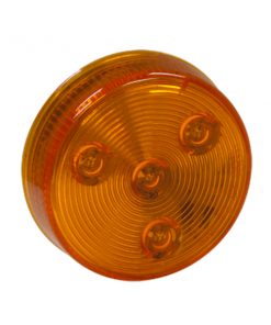 2-1/2" Round Marker Light, 4 LED Amber, Bulk