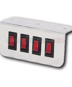 Aluminum Lighted Switch Panel 4 Button