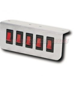 Aluminum Lighted Switch Panel 5 Button