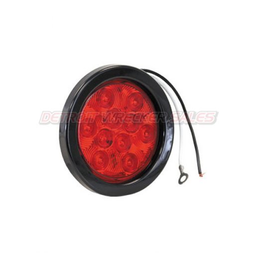4" Round Stop-Turn-Tail Light Red w/ Grommet and Plug