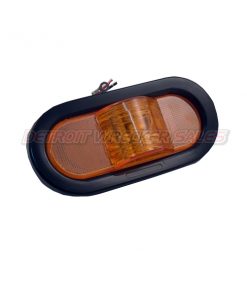 Oval Mid-Turn Side Marker 9 LED Amber w/ Grommet & Plug