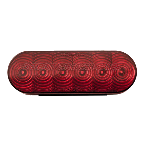 6" Oval LED Red by TecNiq Lifetime Warranty MADE IN USA