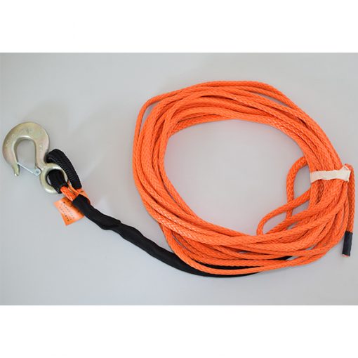 Synthetic Winch Rope 3/8 75ft Fixed hook